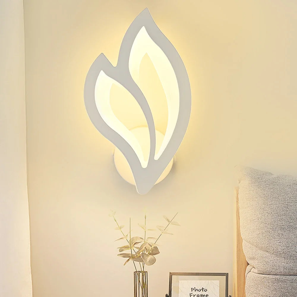 Modern Leaf LED Wall Lamp – Iron & Acrylic, Up & Down Light