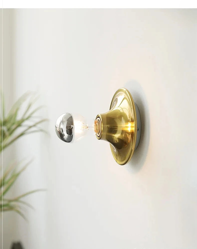Nordic Retro Wall Lamp – 15cm Iron, 6 Colours | Bedroom & Hallway