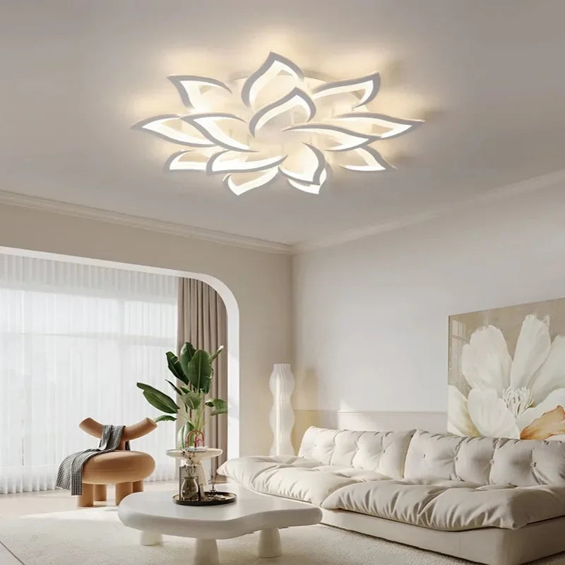 Nordic Smart LED Ceiling Lamp – APP & Remote Control, 5–18 Heads, Dimmable
