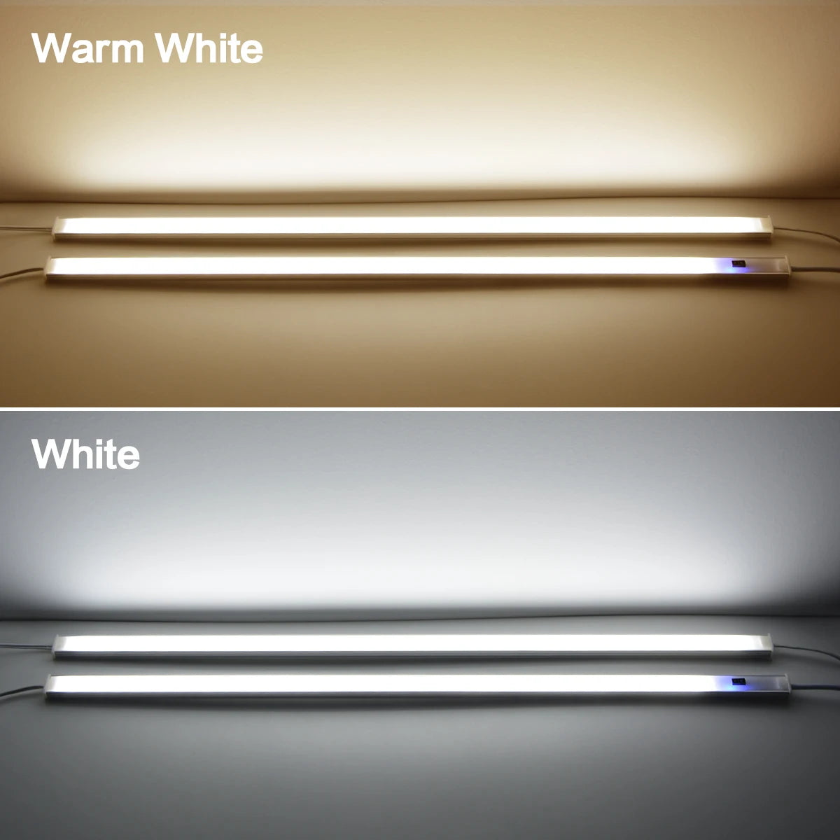 Kitchen Under Cabinet LED Lighting Kit – Linkable Bar Lights with Hand Sweep Sensor