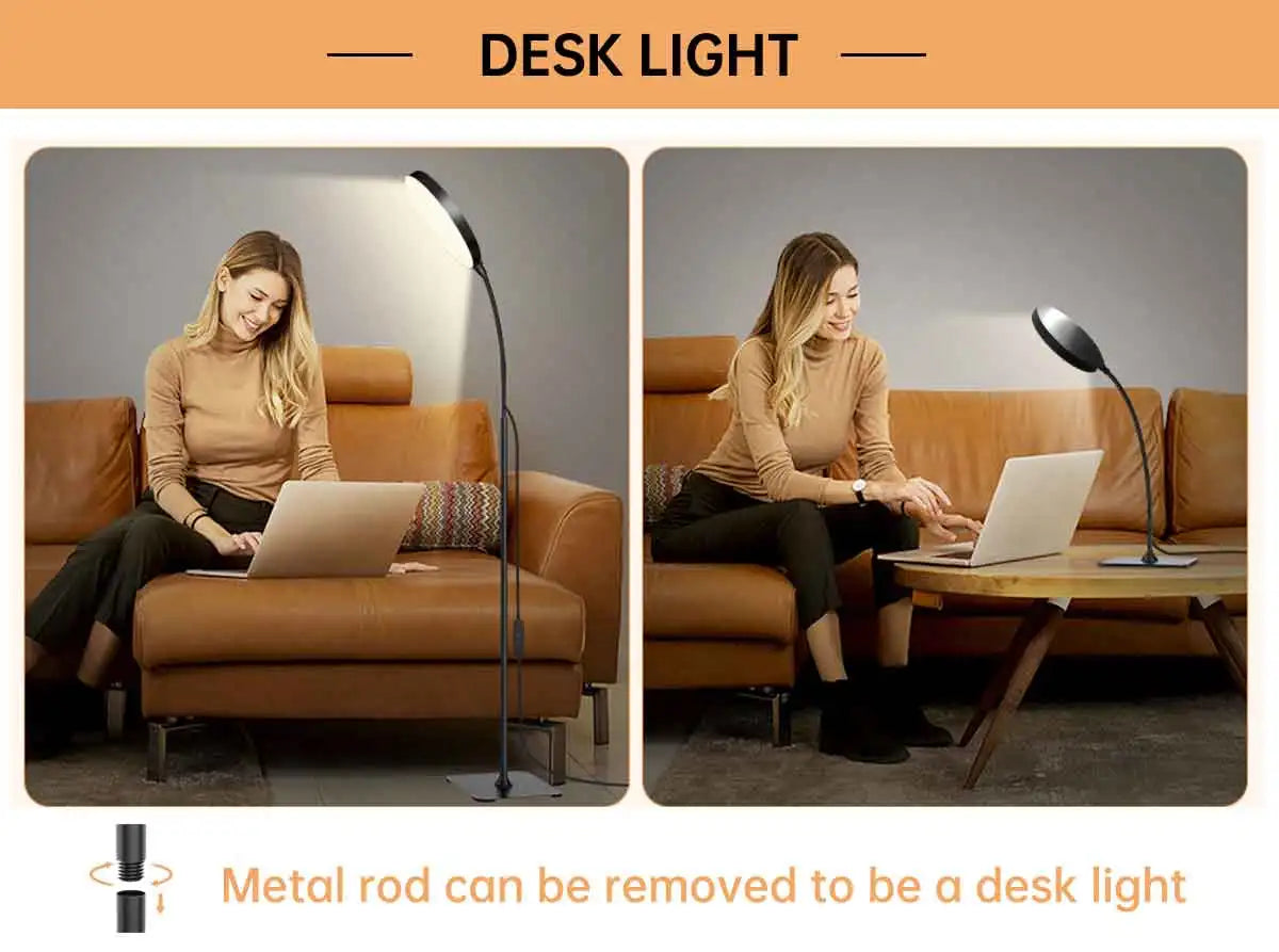 Flexible LED-Stehleuchte mit Schwanenhals — Dimmbare Lese- & Standleuchte
