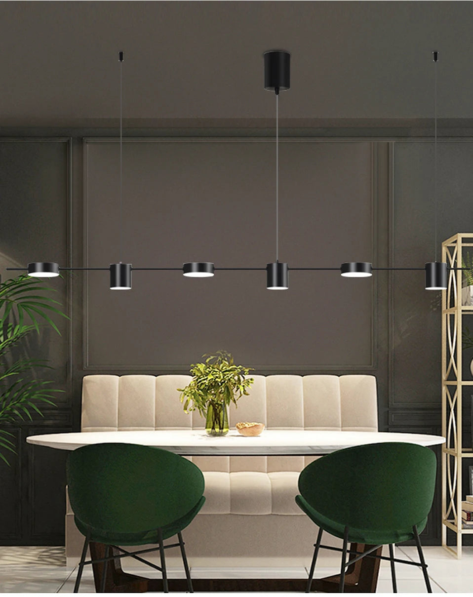 Modern LED Chandelier – Dimmable Multi-Head Ceiling Light