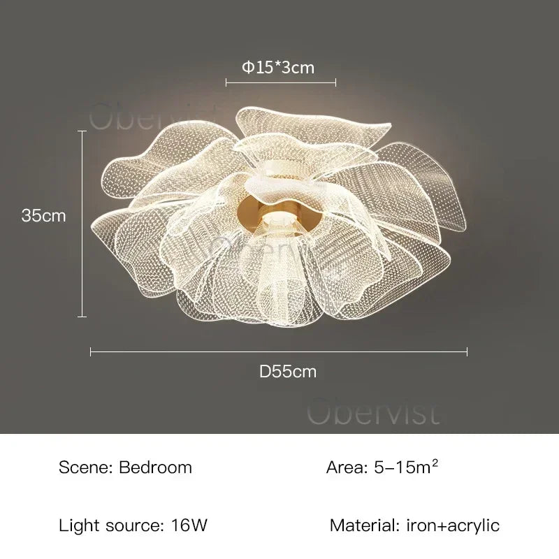 Luxury Flower Design LED Ceiling Light – 35, 45 or 55cm | Dimmable
