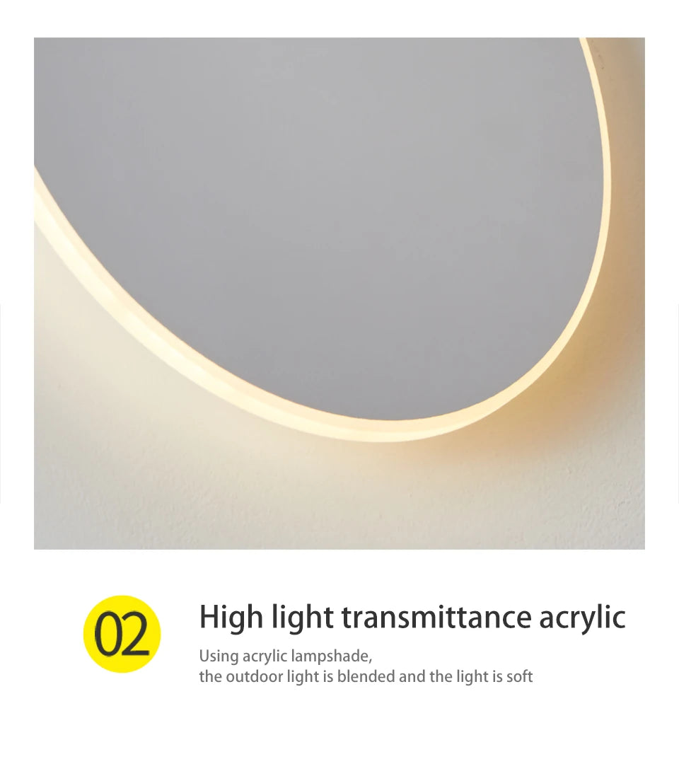 Nordijska okrugla LED zidna svjetiljka — Eclipse dizajn | AlohaHome