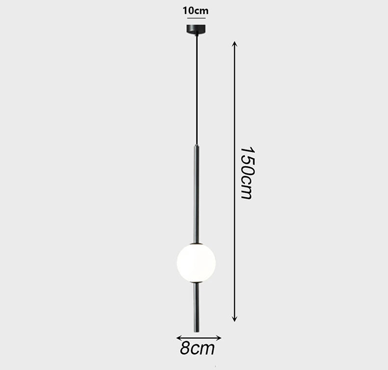 Modern LED Bedside Pendant Light – 1 or 2 Heads, 4 Light Modes