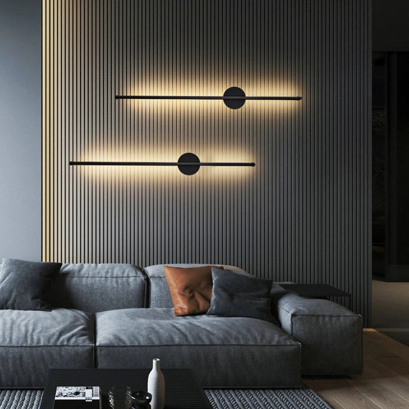Modern LED Wall Sconce – Black or Gold, 5 Sizes, 4 Light Modes