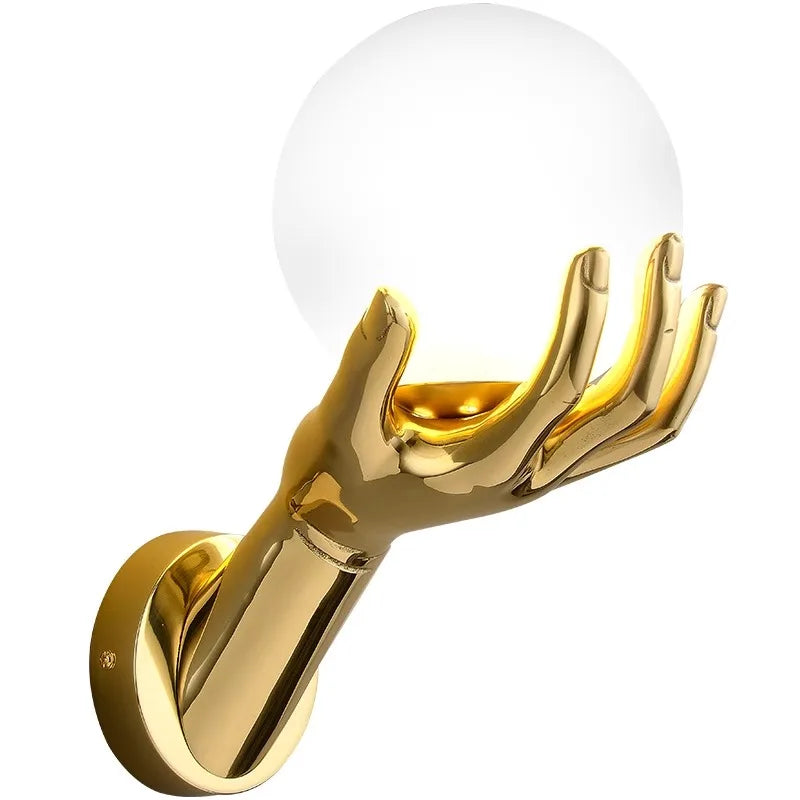 Harz & Glas LED-Wandleuchte – Gold Moderne Deko | AlohaHome