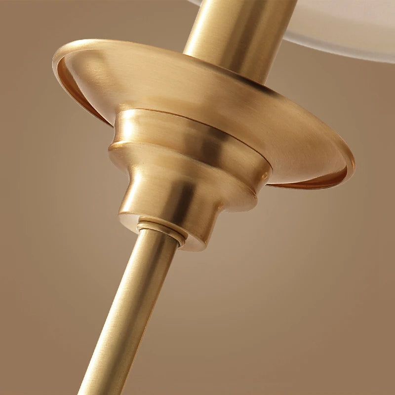 American Classic Full Copper Wall Lamp – E14, Fabric Shade, Gold
