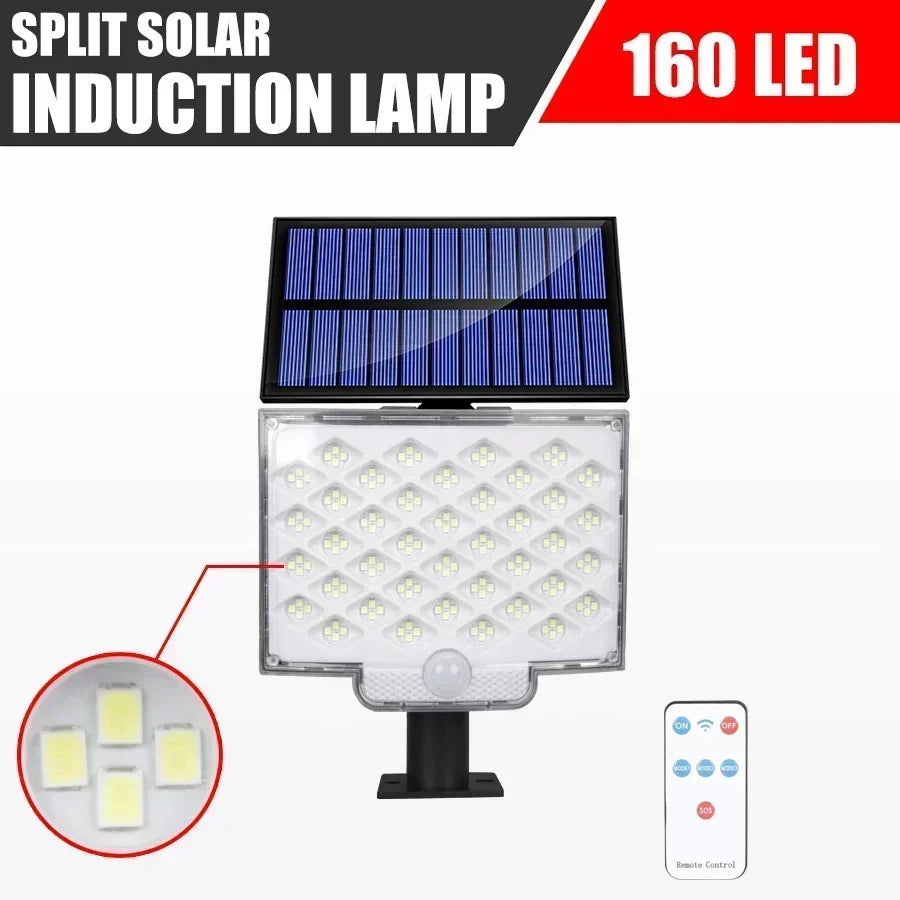 Solar-Bewegungssensor-Flutlicht – IP65 Outdoor-Sicherheitslampe mit Fernbedienung