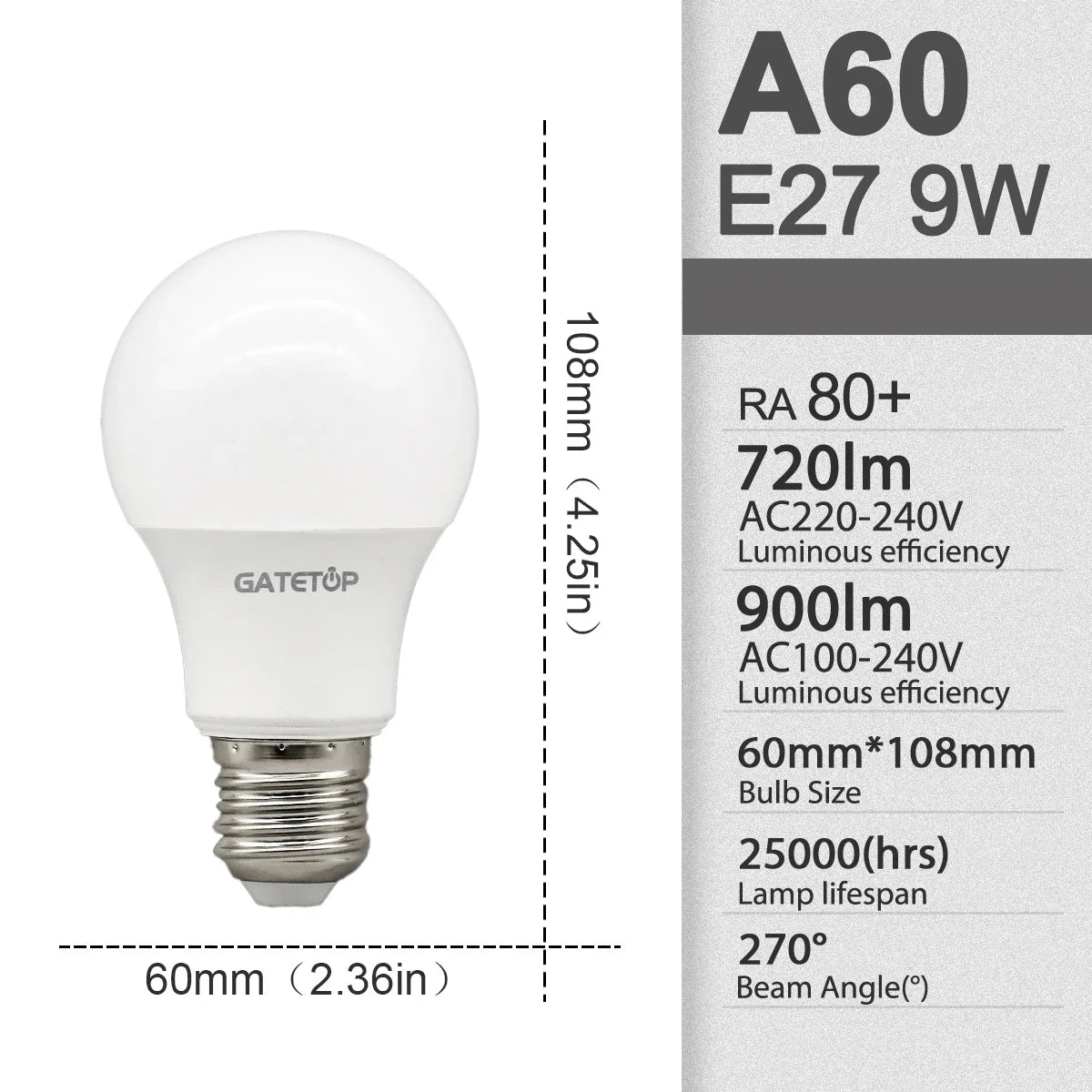 E27 LED-Lampen — 10er-Pack, A60 & G45, 3W–24W, 3 Farbtemperaturen