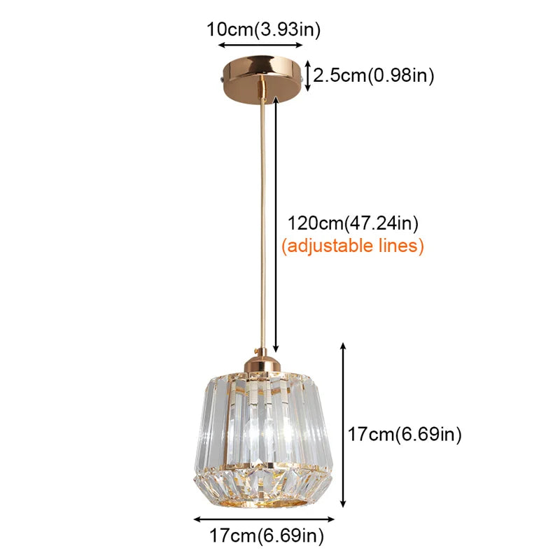 Creative Crystal LED Chandelier Pendant Lamp – E14 Hanging Light
