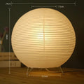 Wabi Sabi Reispapier Tischlampe – Nordische Nachttischlampe | AlohaHome