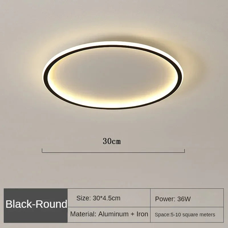 Nordic Minimalist LED Ceiling Light – Round, 20/30 cm, 3 Colors