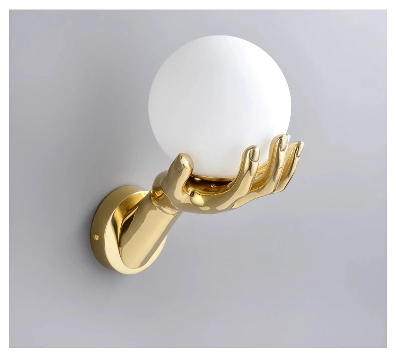 Harz & Glas LED-Wandleuchte – Gold Moderne Deko | AlohaHome
