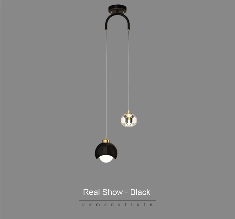 Nordic LED Crystal Ball Pendant Light – Modern Hanging Lamp