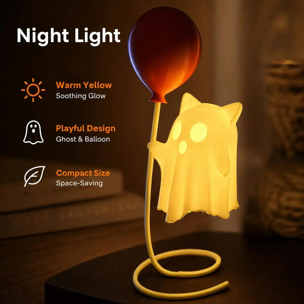 Halloween Ghost Balloon Night Light – 16 cm