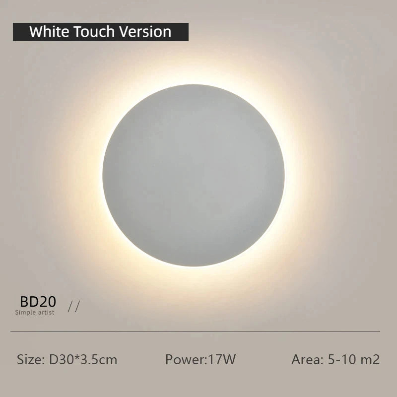 Nordijska okrugla LED zidna svjetiljka — Eclipse dizajn | AlohaHome