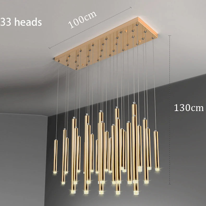 Modern LED Sputnik Chandelier – Smart Dimmable, 9–33 Heads