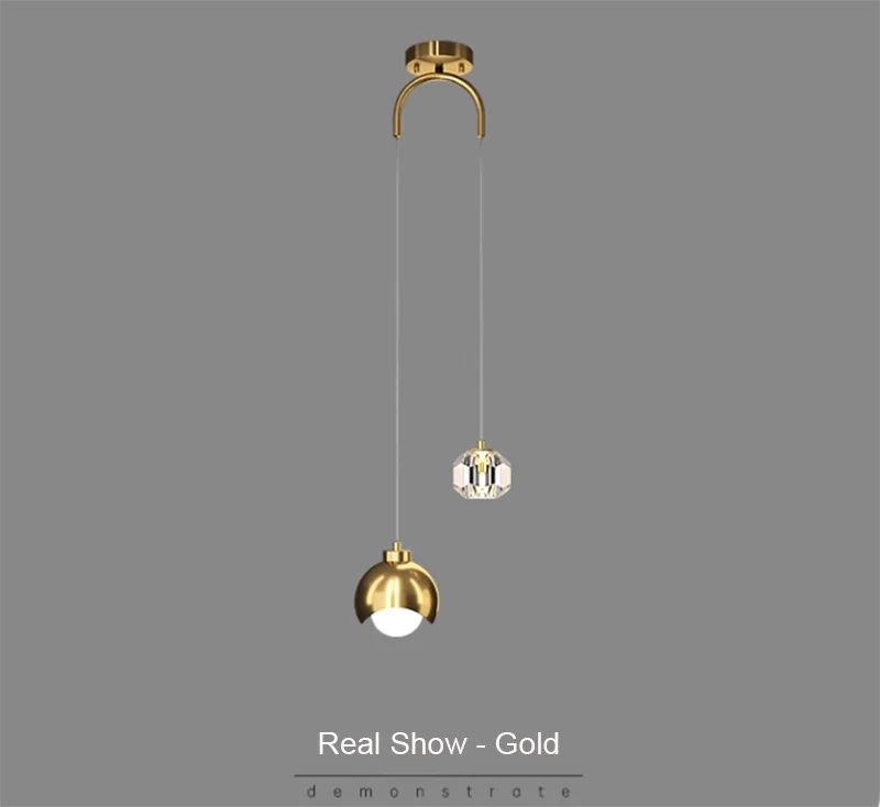 Nordic LED Crystal Ball Pendant Light – Modern Hanging Lamp