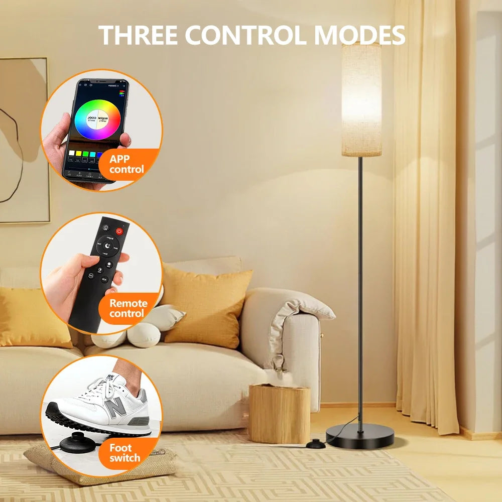 RGBW Smart Stehleuchte – Musik-Synchronisierung, Bluetooth- & App-Steuerung