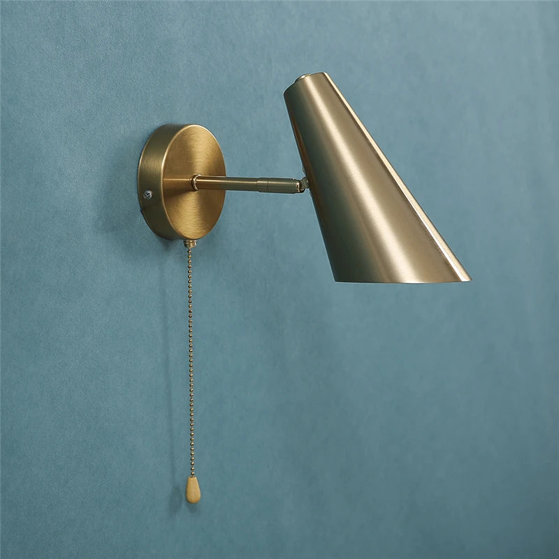 Nordic Swing Arm Wall Lamp – Adjustable Bedside Reading Light