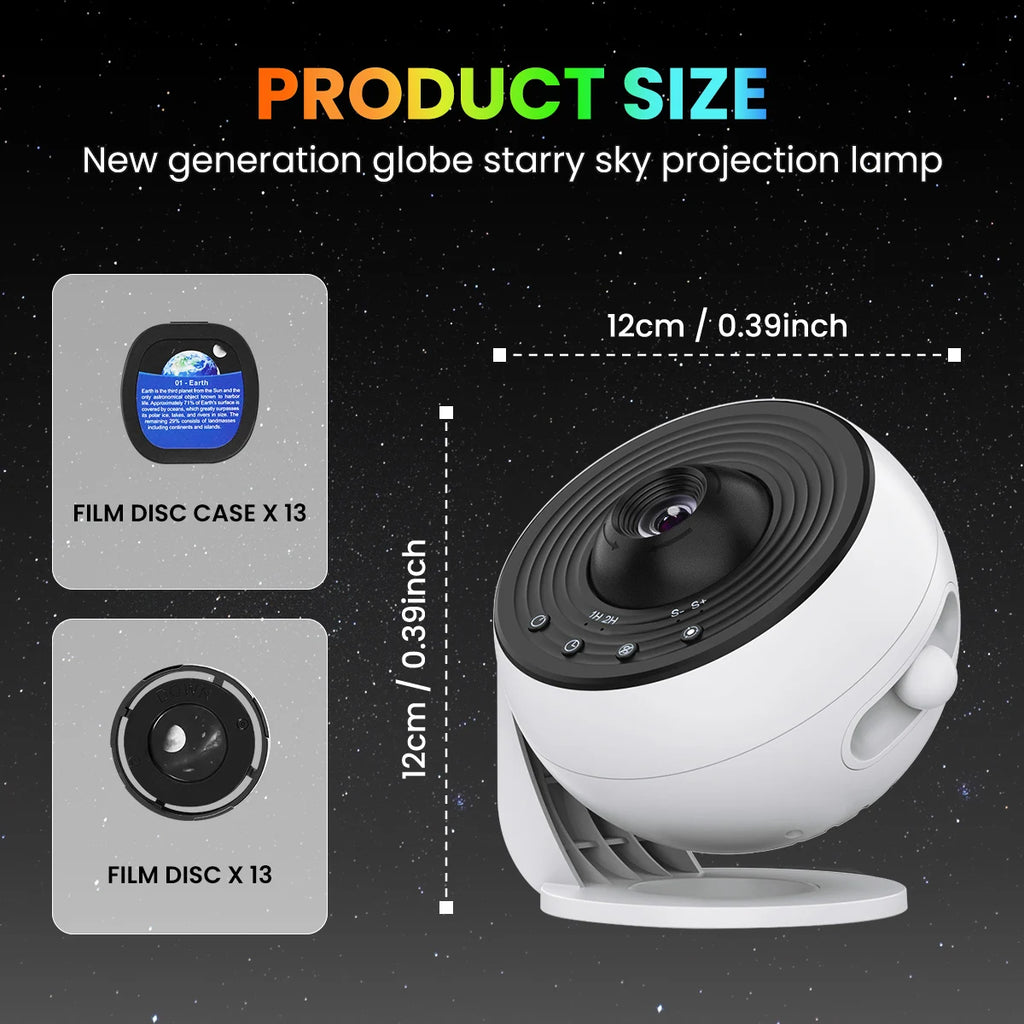 13-in-1 Planetarium Galaxy Projector – HD, 360°, 70m² Coverage, USB