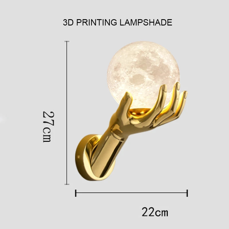 Harz & Glas LED-Wandleuchte – Gold Moderne Deko | AlohaHome
