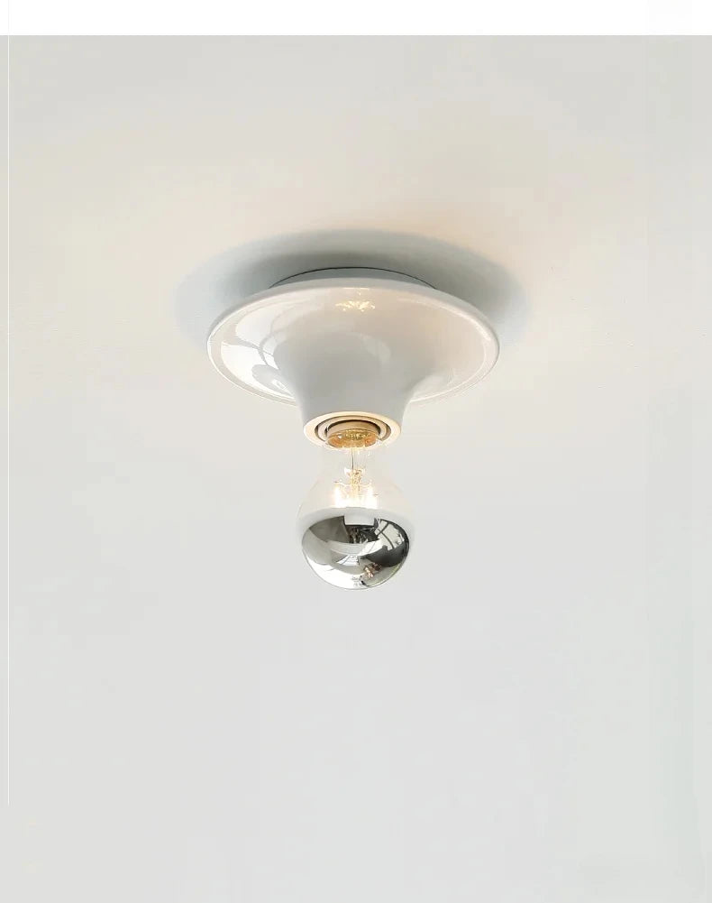 Nordic Retro Wall Lamp – 15cm Iron, 6 Colours | Bedroom & Hallway