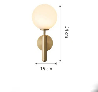 Nordic Gold Wall Sconce — Vintage Industrial Wall Light