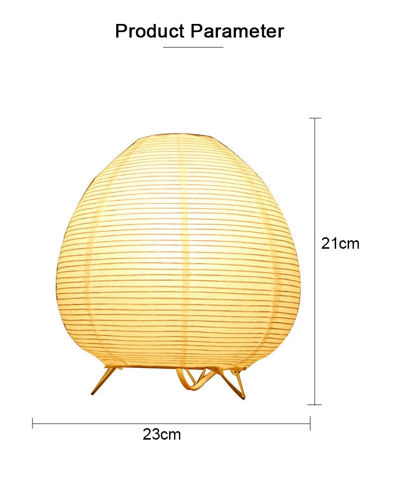 Wabi Sabi LED stolna svjetiljka – nordijski papirnati sjenilo | AlohaHome
