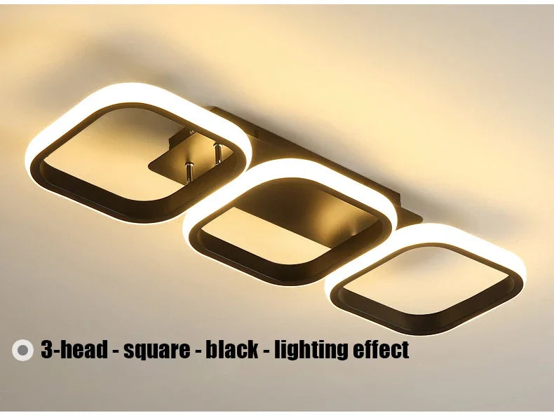 Nordic LED Ceiling Lamp – Square & Round, 20W/30W, 3-Colour Light