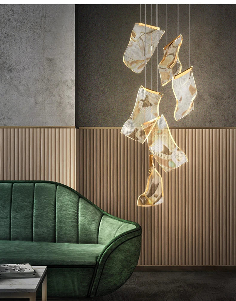 Art Design Streamers Luxury LED Chandelier – 6 to 25 Heads | Villa & Staircase