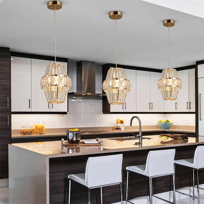 Creative Crystal LED Chandelier Pendant Lamp – E14 Hanging Light