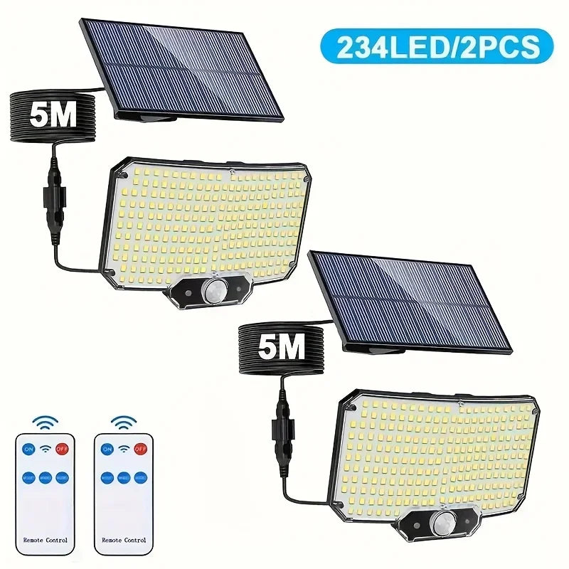 Solar-Bewegungssensor-Flutlicht – IP65 Outdoor-Sicherheitslampe mit Fernbedienung