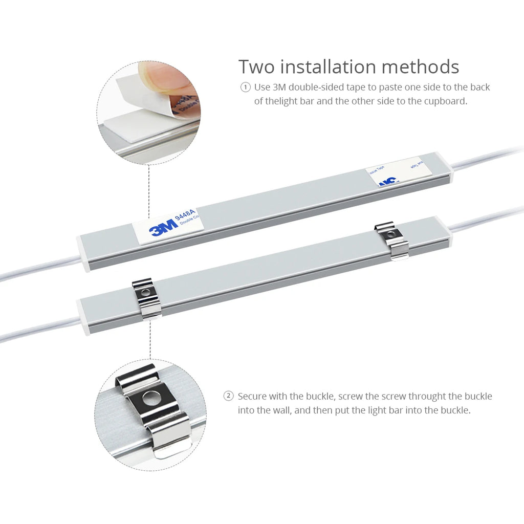 Kitchen Under Cabinet LED Lighting Kit – Linkable Bar Lights with Hand Sweep Sensor