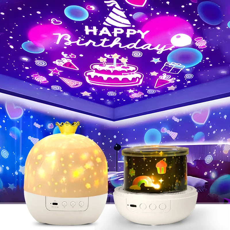 Star & Ocean LED Night Light Projector – 5 Films, 4 Colours, 360° Rotation