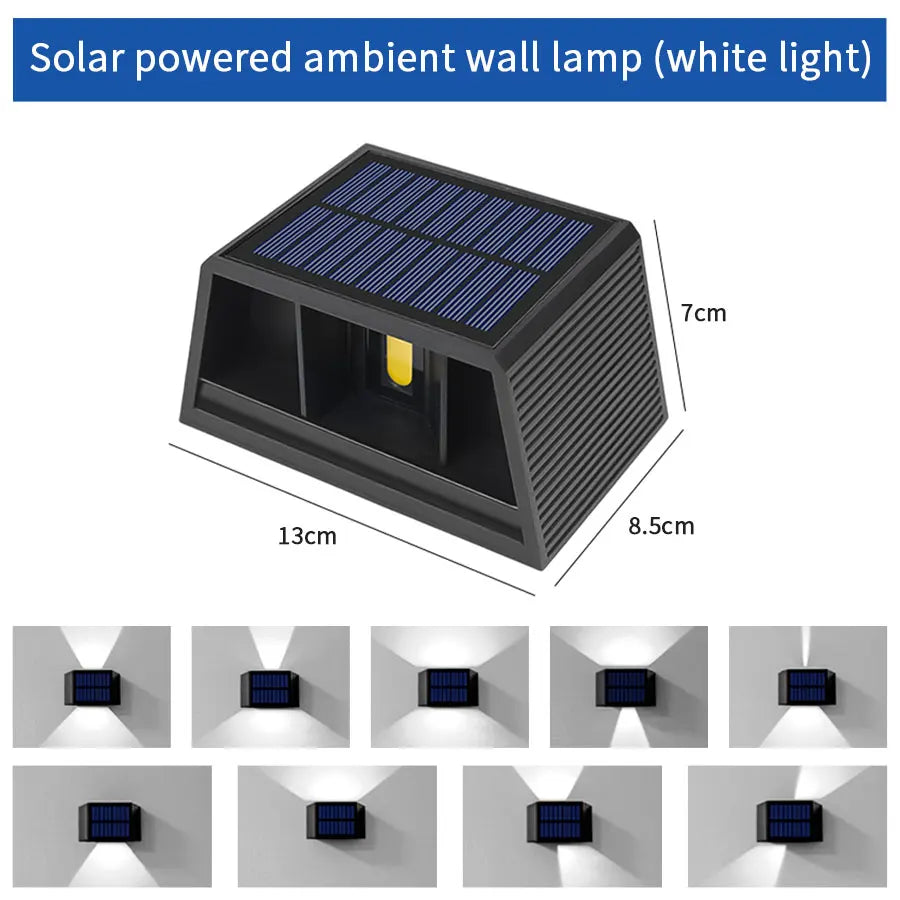 Solarno COB zidno svjetlo | Podesiva zraka | Vrt i staza