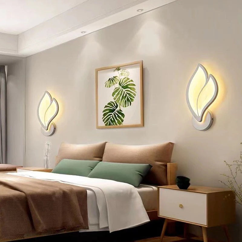 Modern Leaf LED Wall Lamp – Iron & Acrylic, Up & Down Light