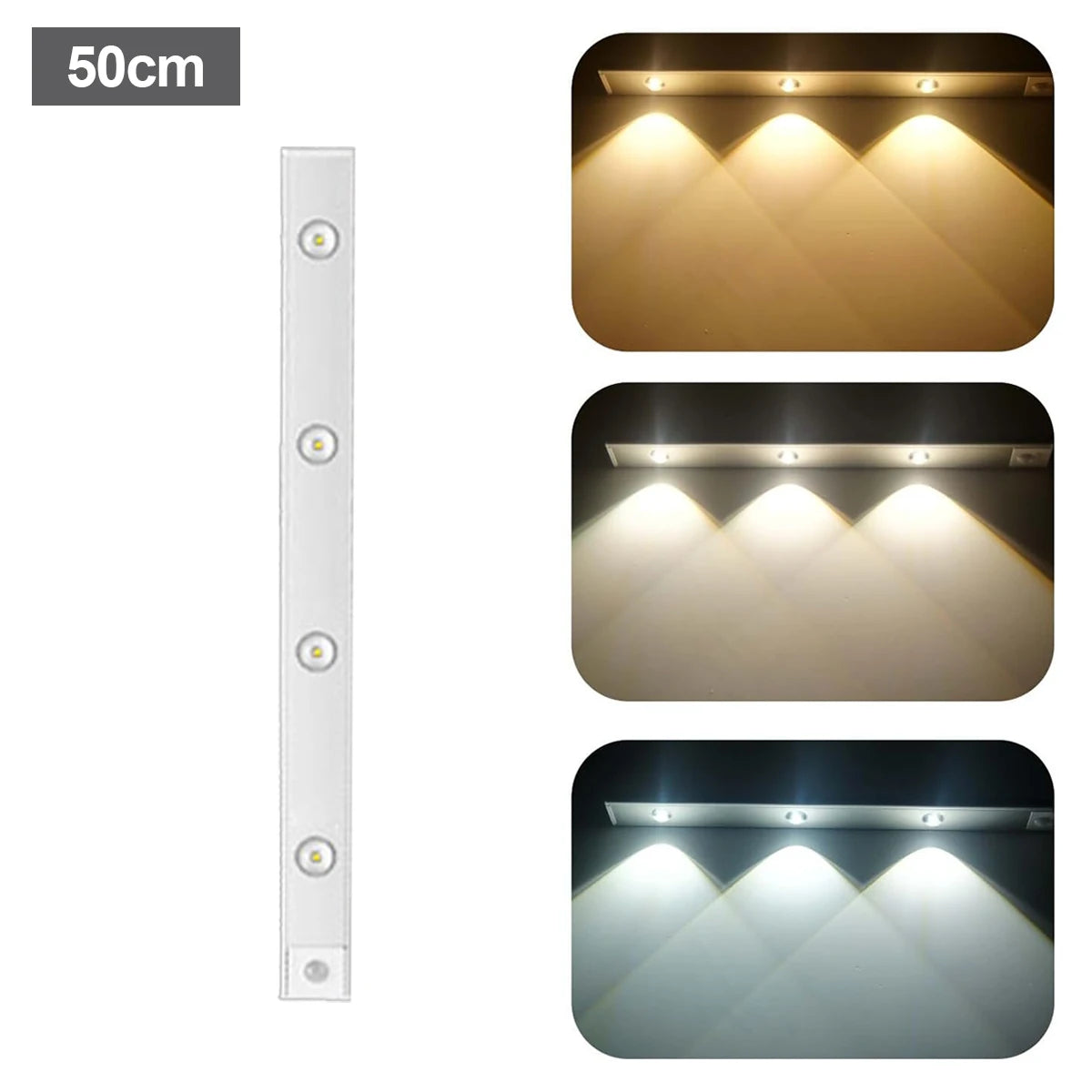 Ultra-Slim LED Motion Sensor Cabinet Light – USB Rechargeable