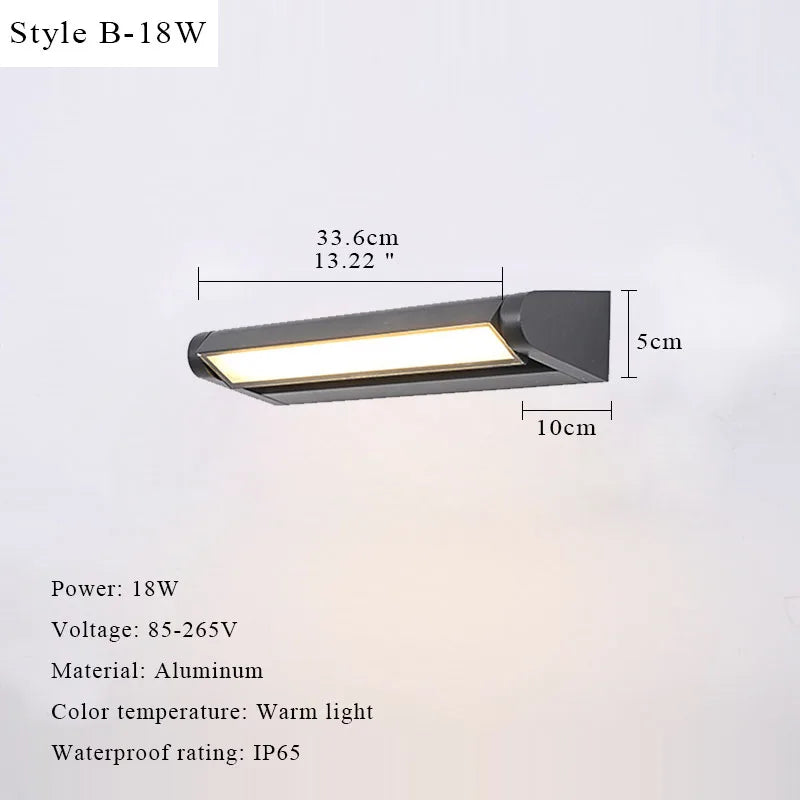LED-Außenwandleuchte | 350° verstellbar | 12W–30W | IP65