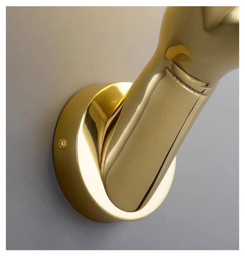 Harz & Glas LED-Wandleuchte – Gold Moderne Deko | AlohaHome