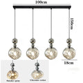 Modern LED Glass Pendant Chandelier – Smart Dimmable