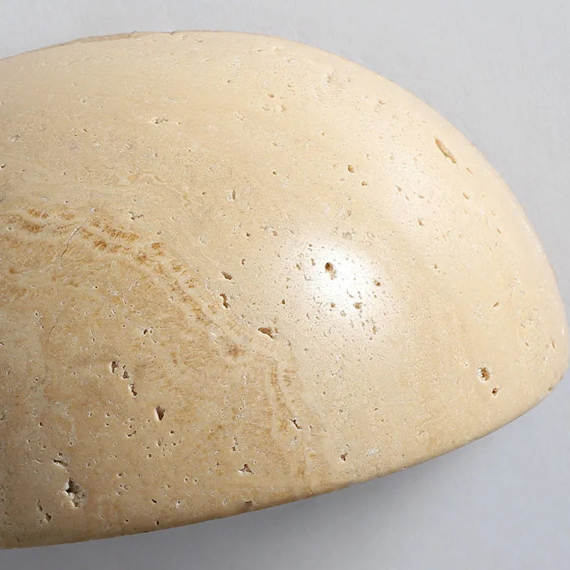 Japanese Wabi-Sabi Stone Wall Lamp – G4 LED, Yellow Cave Design