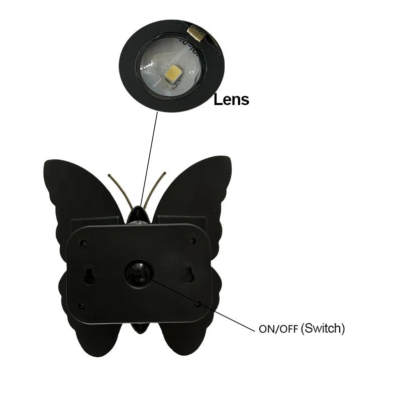 Schmetterling Solar-Wandleuchte | LED | Warm & Weiß | Gartendekoration