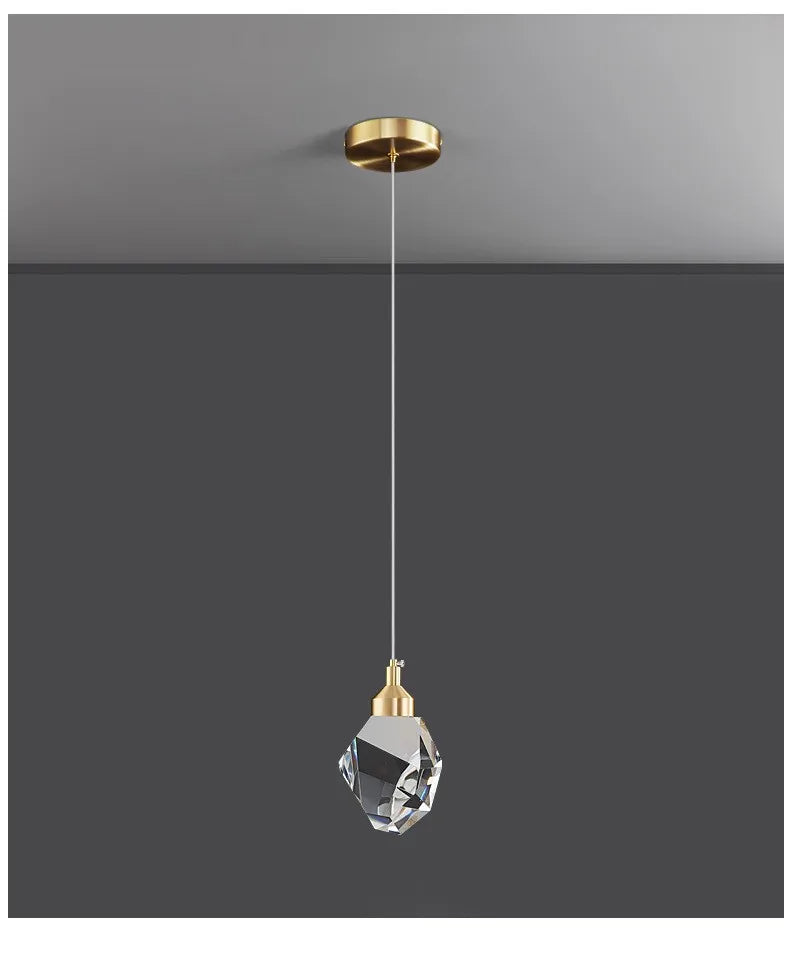 Modern LED Crystal Chandelier – 1, 2, 3 or 5 Heads | Pendant Light