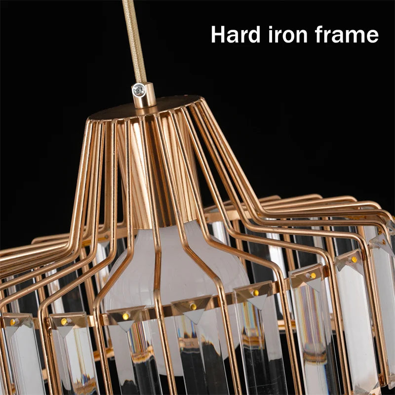 Creative Crystal LED Chandelier Pendant Lamp – E14 Hanging Light