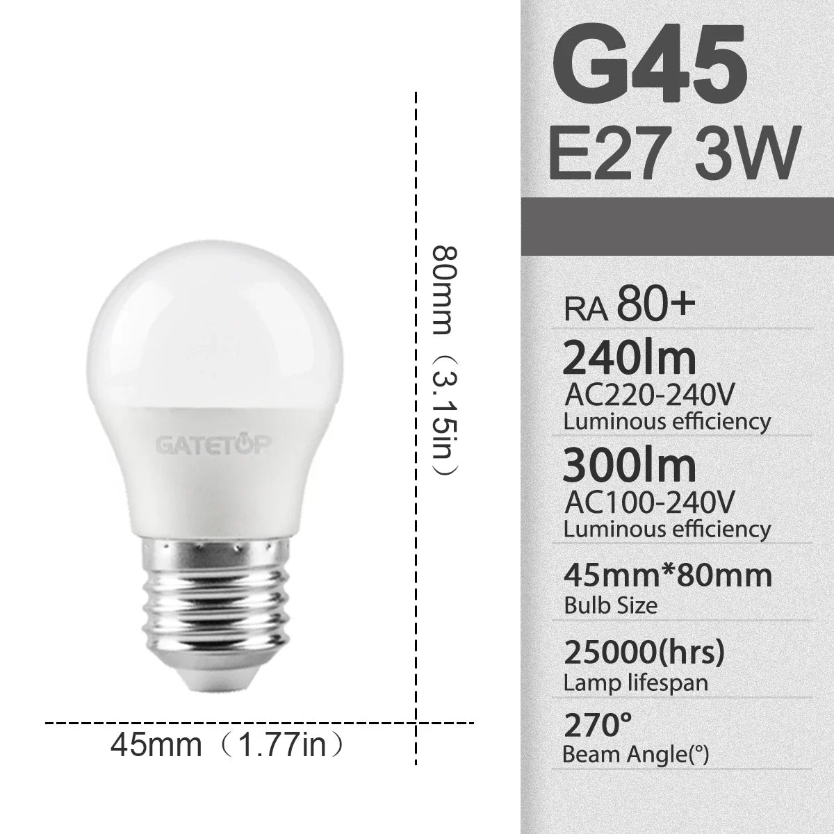 E27 LED-Lampen — 10er-Pack, A60 & G45, 3W–24W, 3 Farbtemperaturen