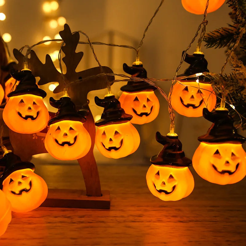 Halloween Pumpkins String Lights, Holiday Jack-O-Lantern Pumpkin Lights for Indoor Outdoor DIY Party Hanging Decor