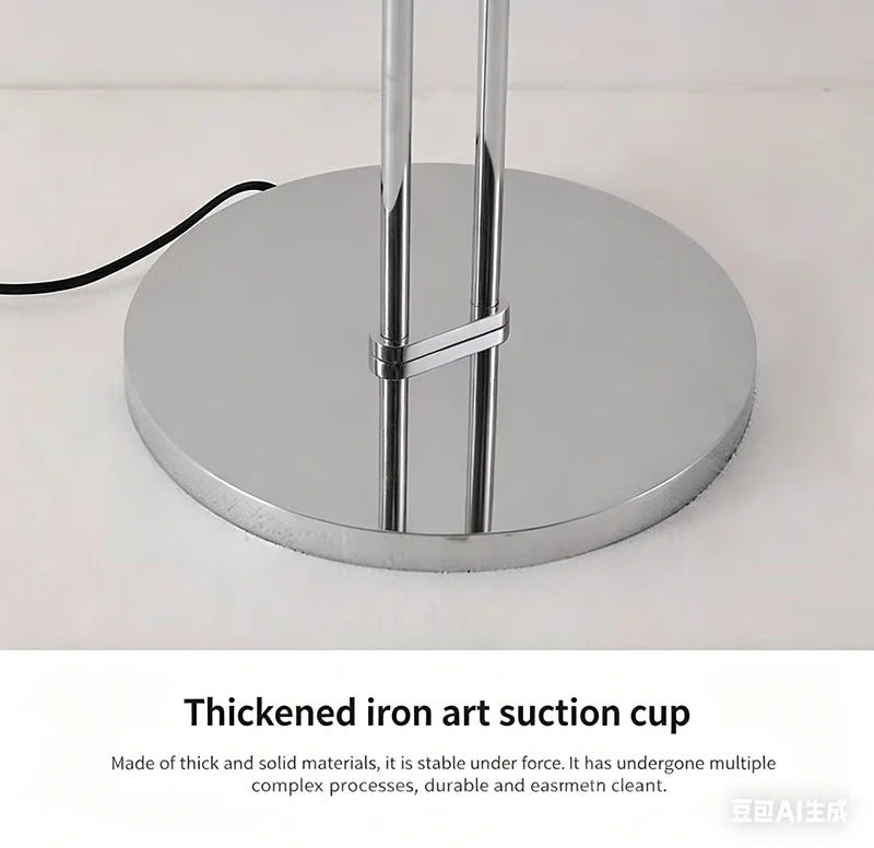 Nordic Acrylic Ball Floor Lamp — Electroplated Chrome LED Standing Light