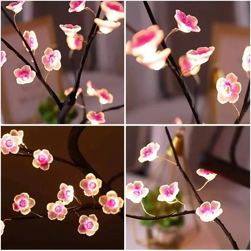 Kirschblüten-Bonsai-Nachtlicht — LED-Baumlampe mit Berührungssensor